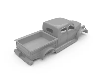 1949 Dodge Power Wagon 4-Door 3D print model
