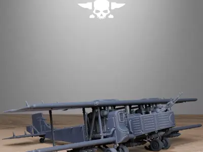 Grimguard Iron Biplane 3D print model