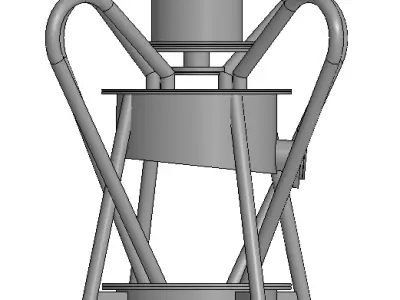 Wastewater cyclone station 3D model