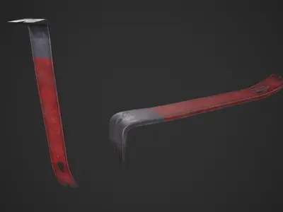 Crowbar hammer Low-poly 3D model