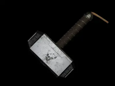 Worn Thor Mjolnir Hammer 3D model