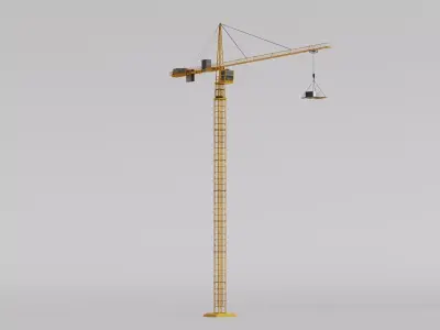 Industrial Port Crane Gantry Machinery Construction Pack PBR 3D model