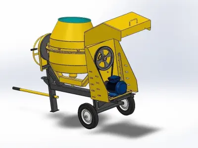 Concrete Mixer Machine 3D model