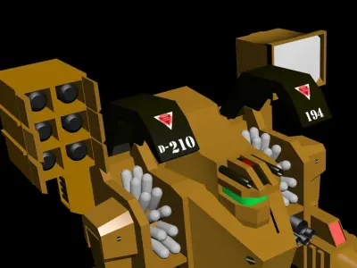 Destroid Tomahawk MBR-04 MK IV Low-poly 3D model