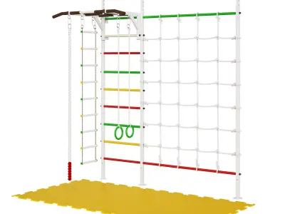Colored Swedish Wall 3D model