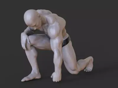 Bodybuilder Pose 3D print model 6
