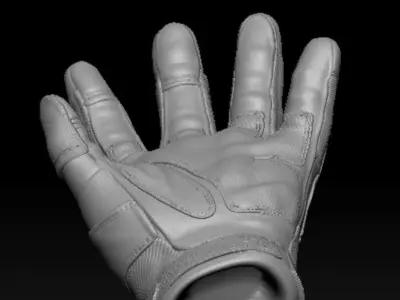 Tactical gloves hipoly  3D print model