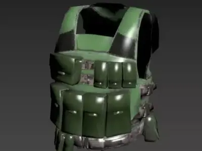 Swat Woodlands Vest Free low-poly 3D model