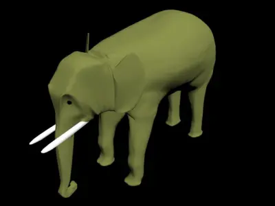 elephant 3d model maya scene 3D model