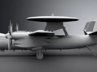 E2d Advanced Hawkeye Scale model  3D print model