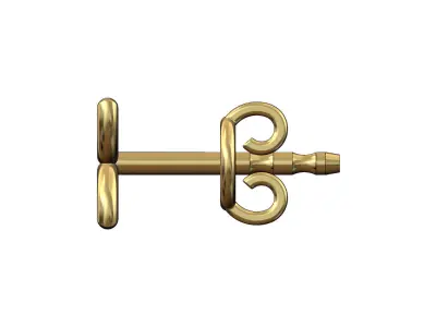 Celtic flower stud earring 3D print model