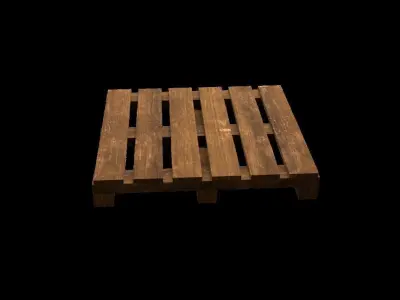 Wood pallet Low-poly 3D model buy
