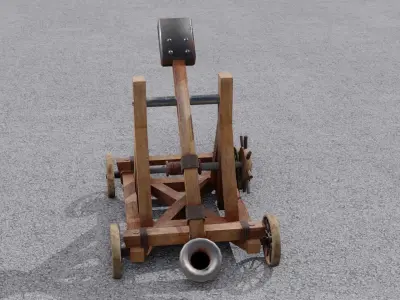Catapult 3D model Low-poly 3D model purchase