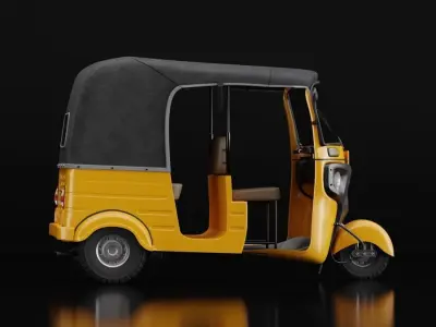 Auto Rickshaw Bajaj Tricycle Keke Napep 3D model