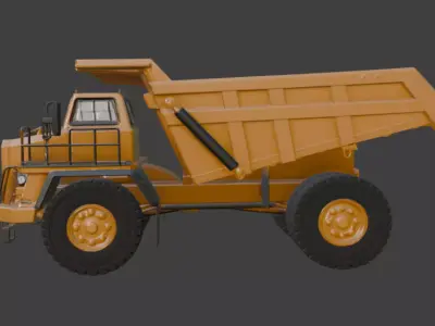 Heavy Duty Dump Truck 3D Model 3D model