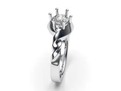 solitaire with ring sizes  8 part S95 3D print model