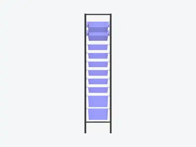 Shelving - Modular Rack - Integral - Type 3 Low-poly 3D model
