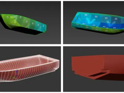 Simple Boat 3d Model Free 3D model