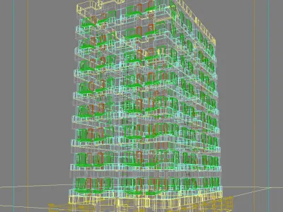 Apartment Building 3D model get