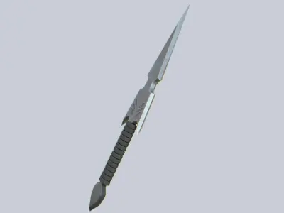 Kunai Low-poly 3D model 3