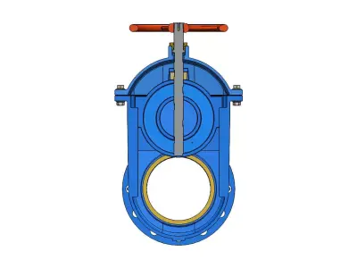 Industrial Gate Valve 3D model