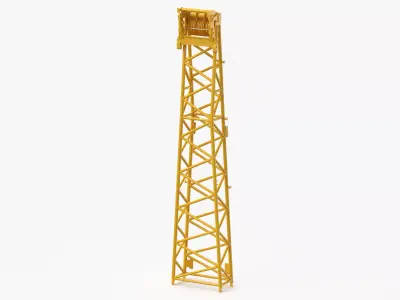 Crane WA Frame 2 Head Section Yellow 3D model