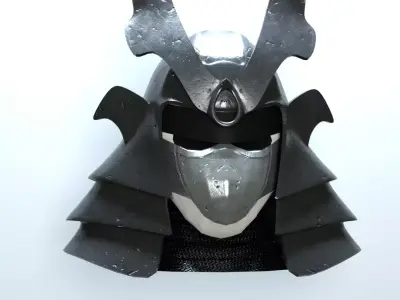 Samurai Helmet Low-poly 3D model