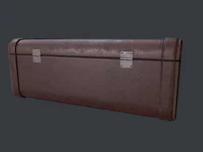 Leather Suitcase - Luggage - Leather Luggage - Leather - Bag     Low-poly 3D model