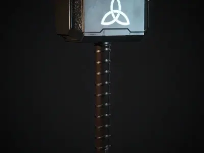 Mjolnir Low-poly 3D model