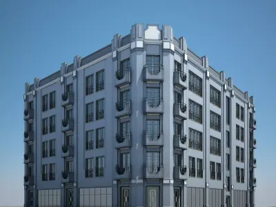 Apartment Building 03 3D model purchase