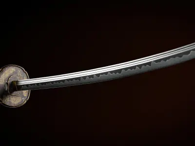 Katana Real Time Game ready  Low-poly 3D model