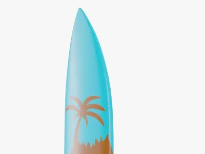 Surfboard 2 With Fin 3D model