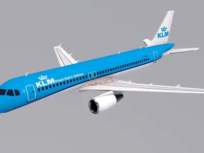 Hi-poly 3D model passenger aircraft Airbus A320 with 10 liveries 3D model