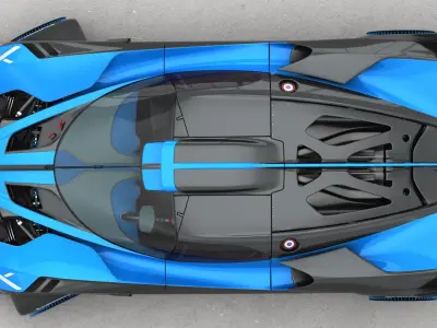 Bugatti Bolide 2021 Opening doors 3D model