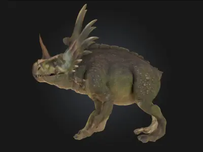 Spiky Sentinel  A Fierce Guardian with an Edge 3D model