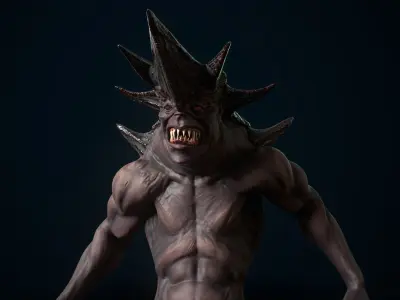 Monster 1 demon with claws Free low-poly 3D model