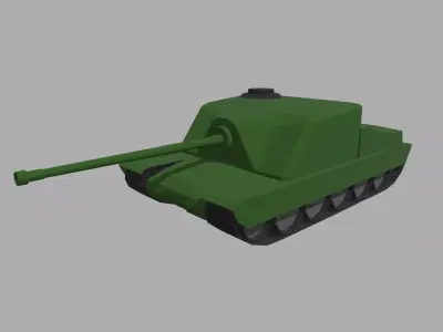Low Poly Tank 01 Low-poly 3D model