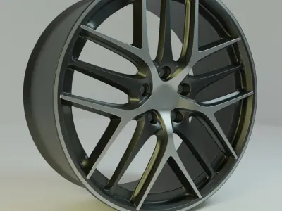 Car rims BBS Low-poly 3D model