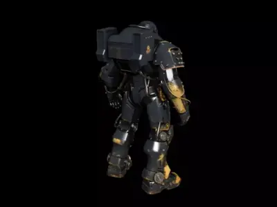 Steel mecha mecha warrior 3D model purchase
