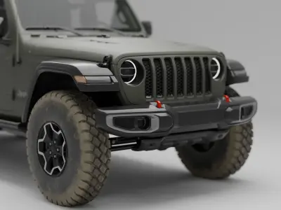 jeep gladiator armored Low-poly 3D model