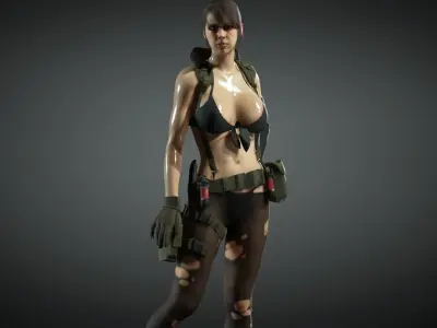 Quiet from Metal Gear Solid 5 3D Model  Low-poly 3D model