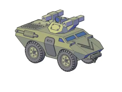 ARMORED VEHICLE MODEL R13 3D print model