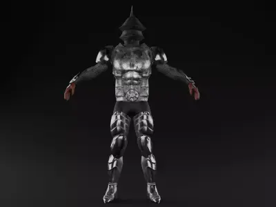 Low Poly Knight man in armor Free low-poly 3D model