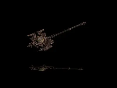 Steampunk Axe 3D model