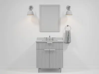 OVE Apollo AL30 Brushed gold handles Lowes 3D model