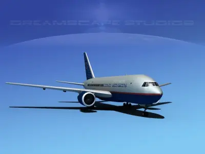 Boeing 767-100 United 3D model