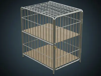Cage 2A Low-poly 3D model