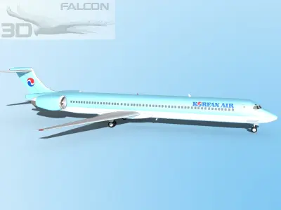 Falcon3D MD-80 Korean Air 3D model