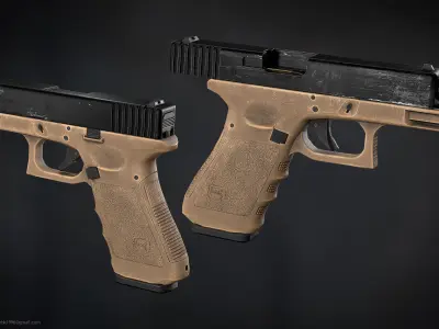 Glock 17 - Game Ready Low-poly 3D model