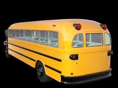 1957 School Bus for DAZ 3D model